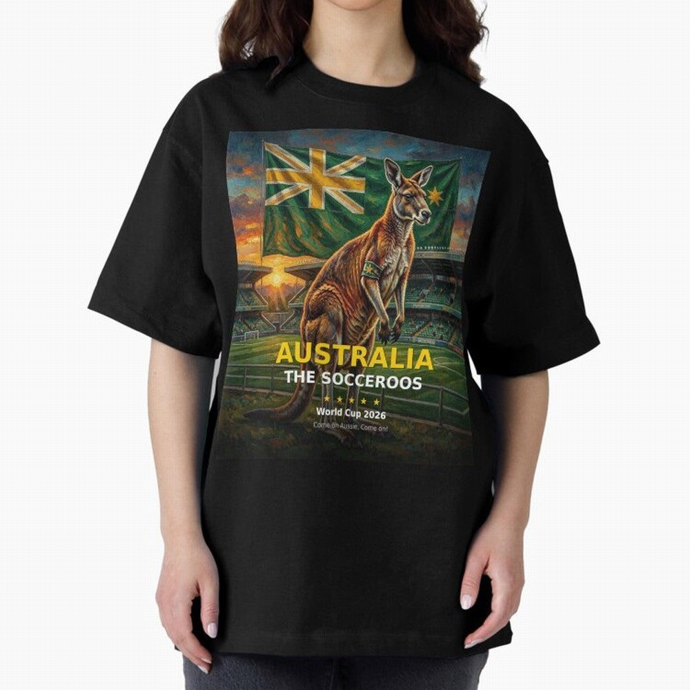 Australia Socceroos - World Cup 2026 Soccer Fan Tee Classic T-Shirt Showcase FIFA World Cup 2026 USA Canada Mexico Spirit, Centered on Germany, Mbappe and Neymar, Vintage Soccer Flavor, Modern Football Stars, National Flags and Final Night Emotion;