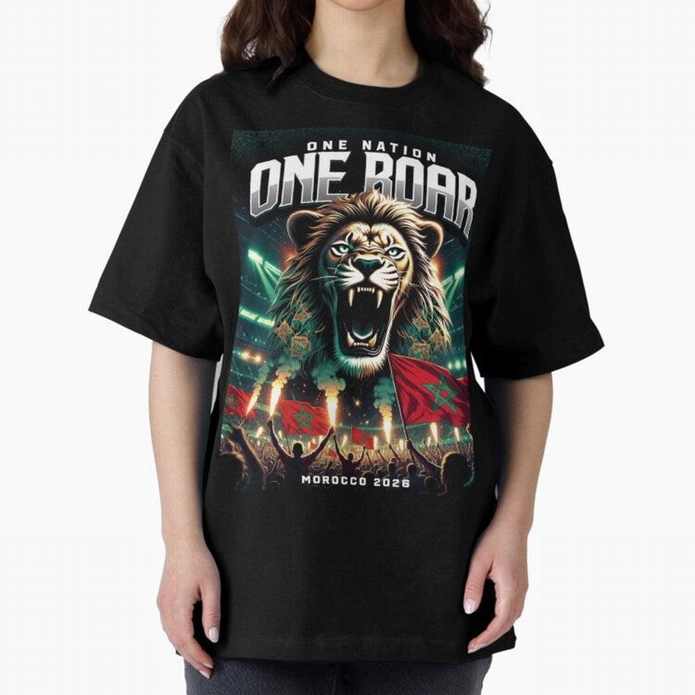 Morocco Football Team - One Nation, One Roar Classic T-Shirt Celebrate Global Passion for the FIFA World Cup 2026 Group Stage Journey through Neymar, Haaland and Cristiano Ronaldo Highlights, Argentina Pride, Retro Football Energy, Iconic