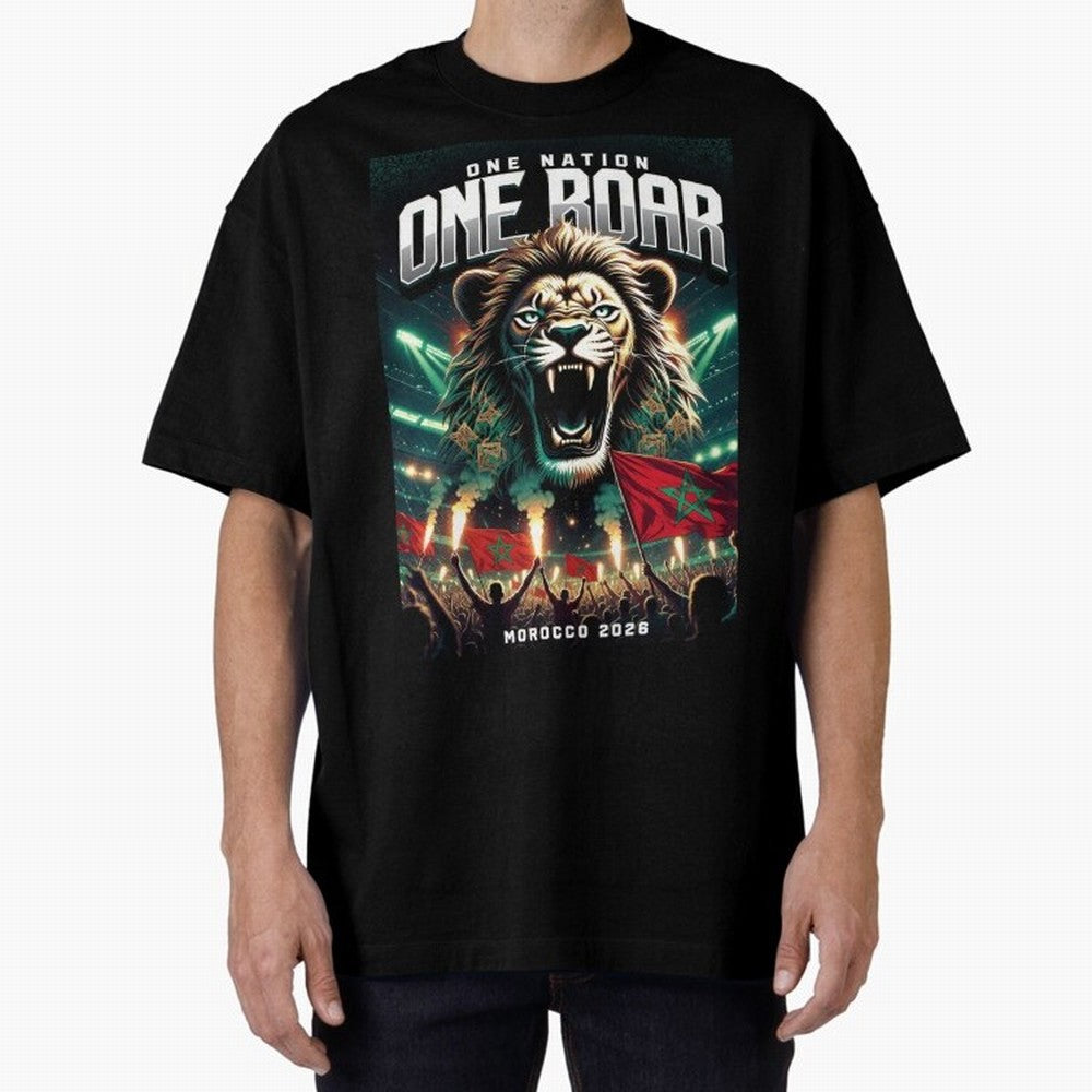 Morocco Football Team - One Nation, One Roar Classic T-Shirt Celebrate Global Passion for the FIFA World Cup 2026 Group Stage Journey through Neymar, Haaland and Cristiano Ronaldo Highlights, Argentina Pride, Retro Football Energy, Iconic