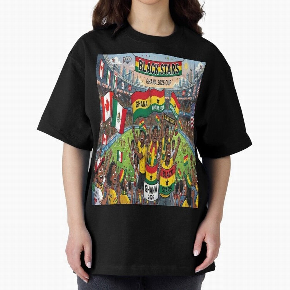 Ghana World Cup 2026 - Stadium Classic T-Shirt Celebrate Global Passion for FIFA World Cup 2026 Group Stage Spirit, Centered on Germany, Neymar, Haaland and Cristiano Ronaldo, Football Festival Excitement, Trophy Ambitions, Country Rivalries and