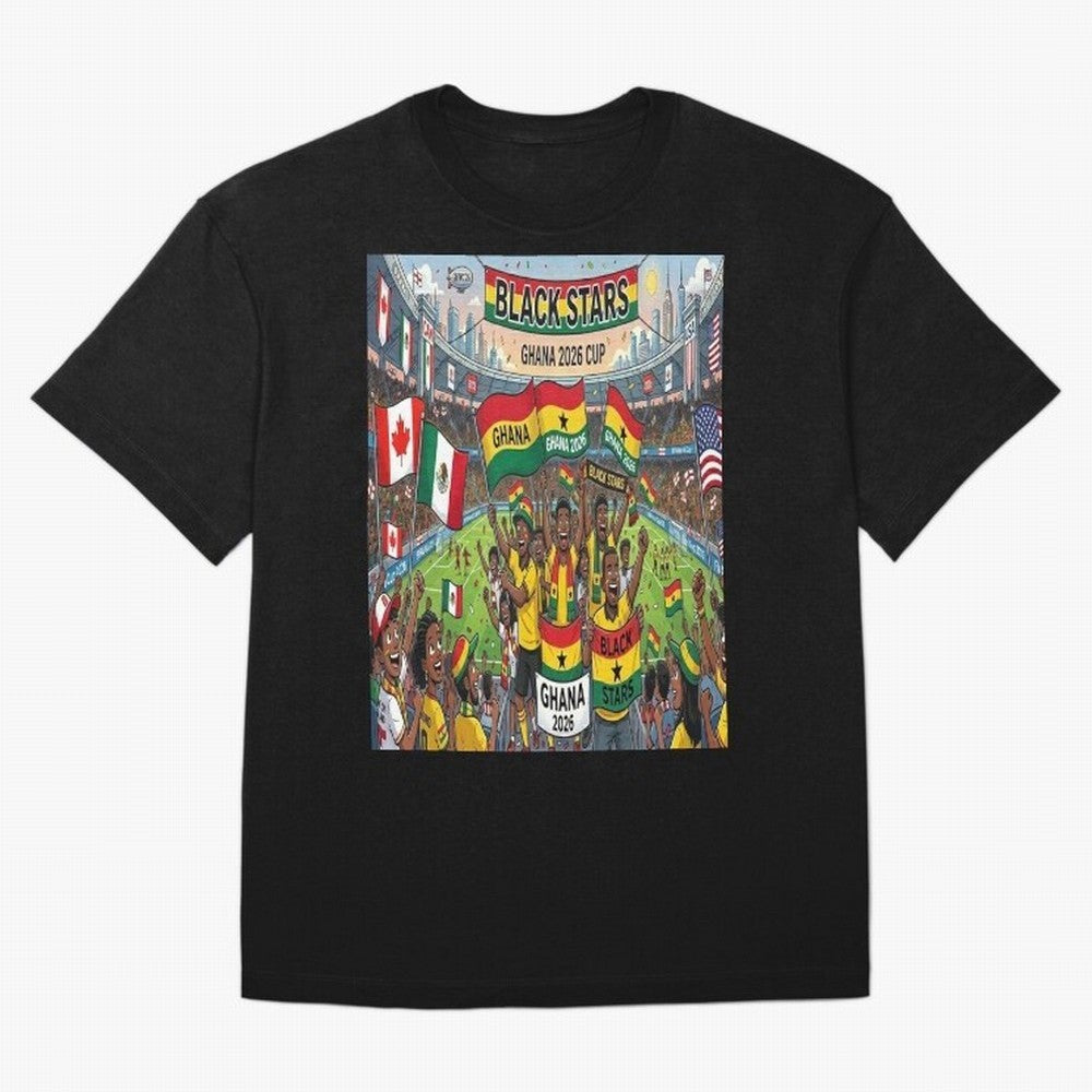 Ghana World Cup 2026 - Stadium Classic T-Shirt Celebrate Global Passion for FIFA World Cup 2026 Group Stage Spirit, Centered on Germany, Neymar, Haaland and Cristiano Ronaldo, Football Festival Excitement, Trophy Ambitions, Country Rivalries and