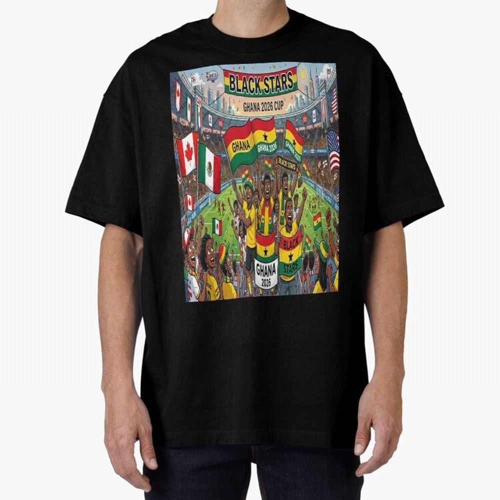Ghana World Cup 2026 - Stadium Classic T-Shirt Celebrate Global Passion for FIFA World Cup 2026 Group Stage Spirit, Centered on Germany, Neymar, Haaland and Cristiano Ronaldo, Football Festival Excitement, Trophy Ambitions, Country Rivalries and