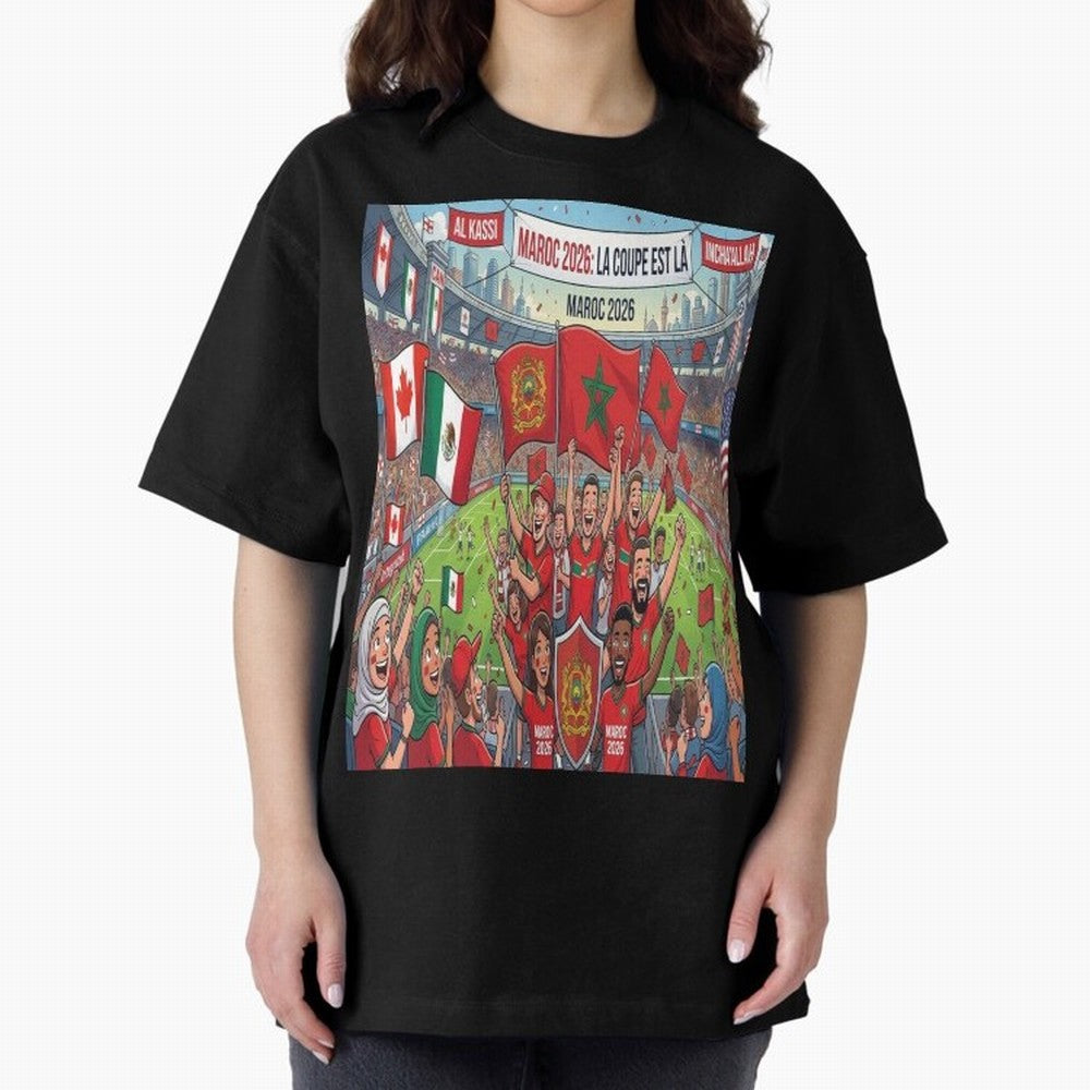 Morocco World Cup 2026 - Stadium Classic T-Shirt Show Championship Spirit for FIFA World Cup 2026 USA Canada Mexico Spirit, Centered on Argentina and Brazil, Messi, Neymar and Mbappe, Soccer Culture, Superstar Moments, National Team Dreams and