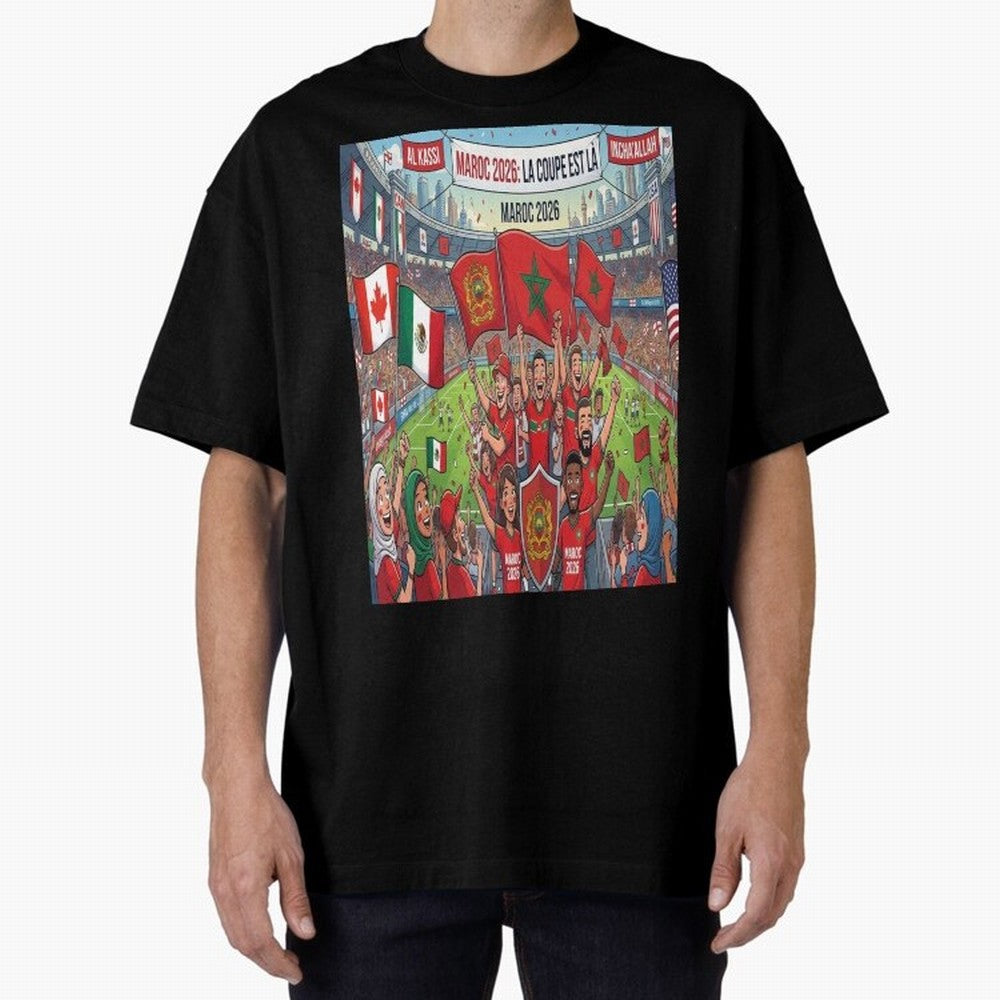 Morocco World Cup 2026 - Stadium Classic T-Shirt Show Championship Spirit for FIFA World Cup 2026 USA Canada Mexico Spirit, Centered on Argentina and Brazil, Messi, Neymar and Mbappe, Soccer Culture, Superstar Moments, National Team Dreams and