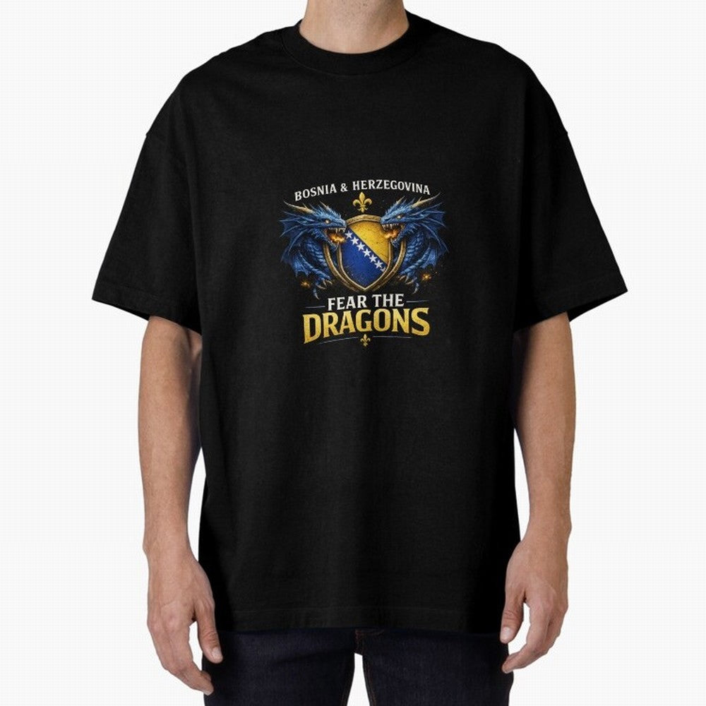 Fear the Dragons ¨C Bosnia Zmajevi Football Shirt | Bosnia & Herzegovina Fans Design Classic T-Shirt Bring World Football Passion into Match Day Hype around FIFA World Cup 2026 USA Canada Mexico, Mbappe and Neymar, France and Portugal, Game Day