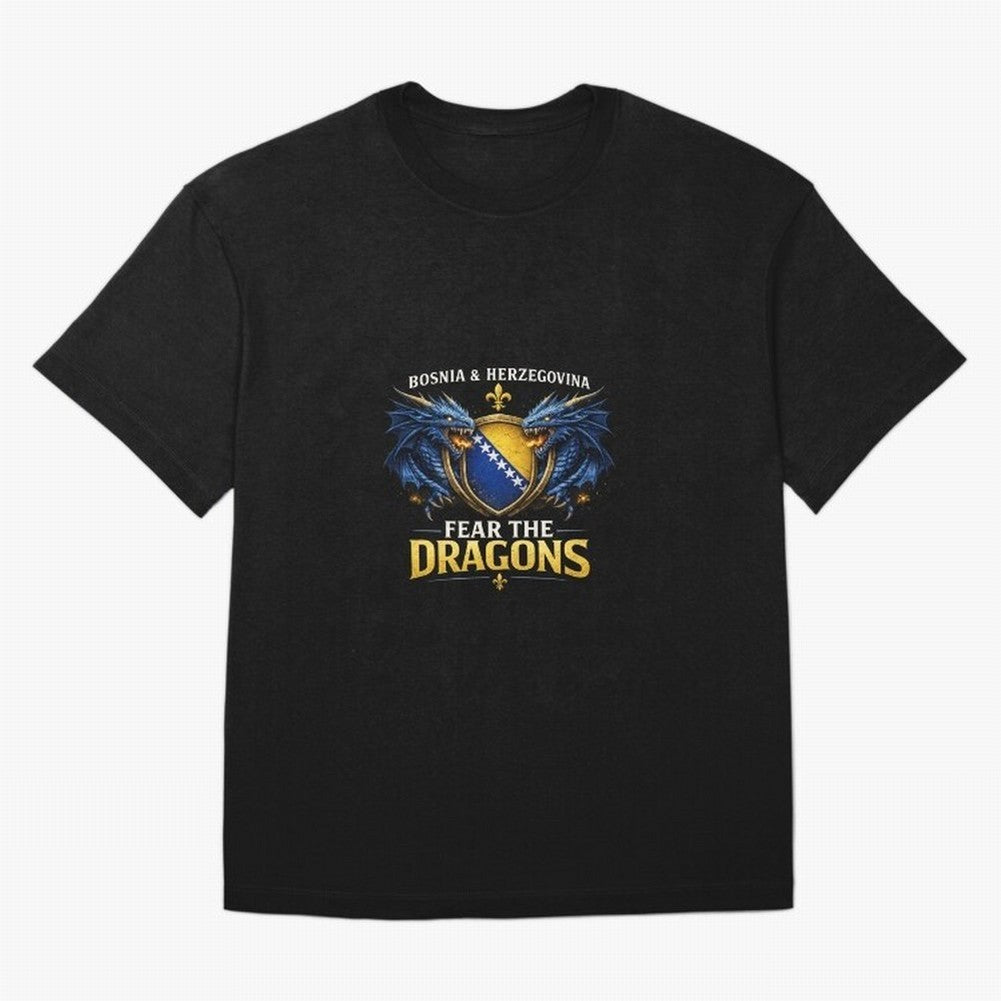 Fear the Dragons ¨C Bosnia Zmajevi Football Shirt | Bosnia & Herzegovina Fans Design Classic T-Shirt Bring World Football Passion into Match Day Hype around FIFA World Cup 2026 USA Canada Mexico, Mbappe and Neymar, France and Portugal, Game Day