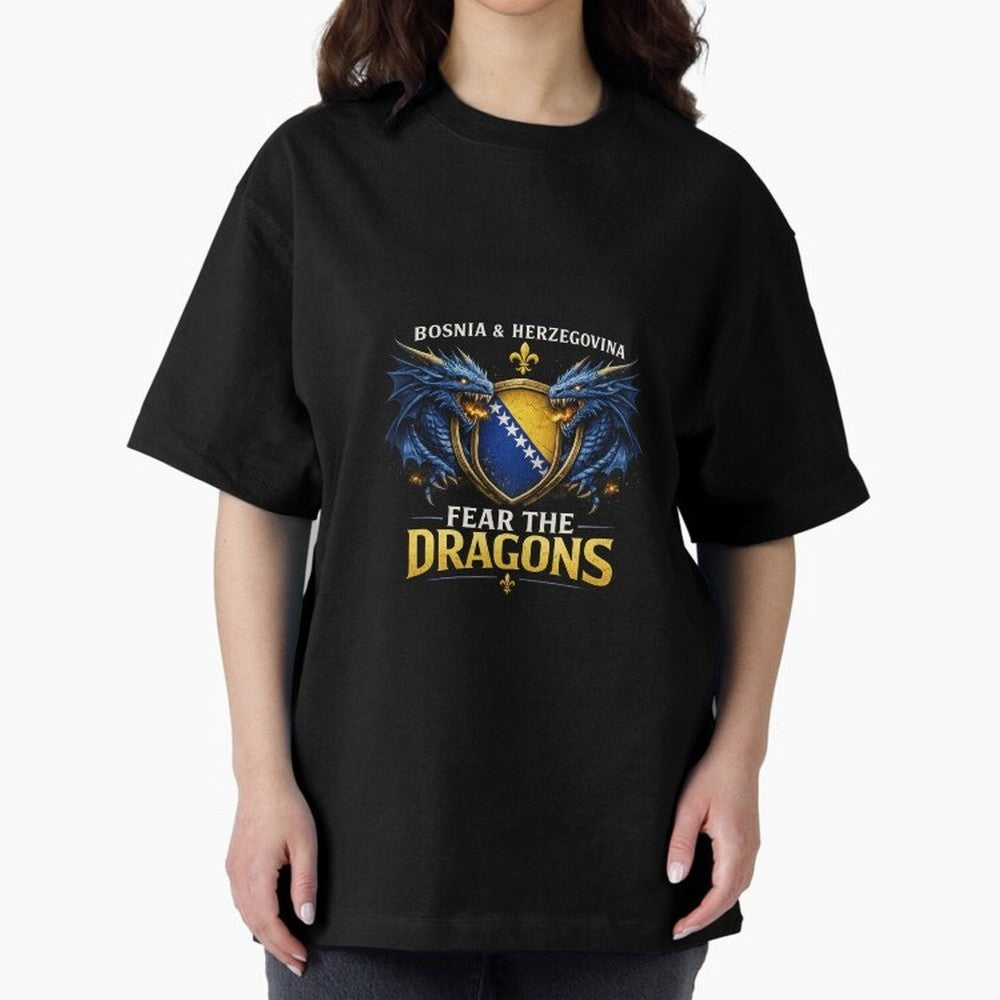 Fear the Dragons ¨C Bosnia Zmajevi Football Shirt | Bosnia & Herzegovina Fans Design Classic T-Shirt Bring World Football Passion into Match Day Hype around FIFA World Cup 2026 USA Canada Mexico, Mbappe and Neymar, France and Portugal, Game Day