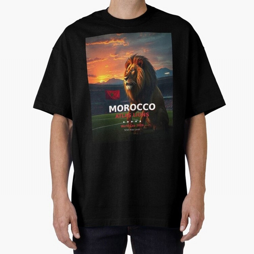 Morocco Atlas Lions - World Cup 2026 Soccer Fan Tee Classic T-Shirt Carry Global Football Passion for FIFA World Cup 2026, Featuring Messi, CR7 and Mbappe, France, Sports Nostalgia, International Competition, Famous Players and Unforgettable