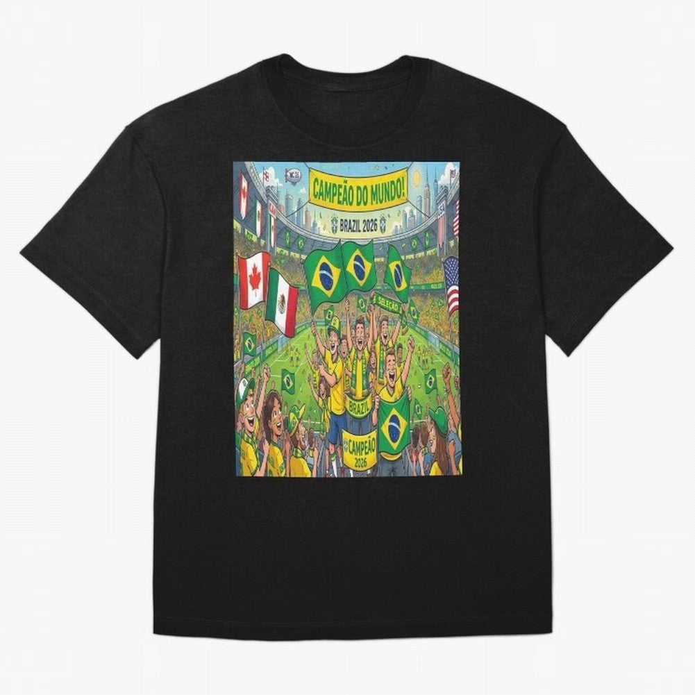 Brazil World Cup 2026 - Stadium Classic T-Shirt Keep the Match Day Mood of FIFA World Cup 2026 Group Stage for Fans of Cristiano Ronaldo, Haaland and CR7 and France and Portugal, Bringing Tournament Hype, Historic Matchups, Family Viewing Parties