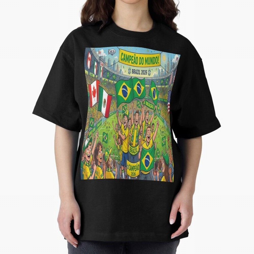 Brazil World Cup 2026 - Stadium Classic T-Shirt Keep the Match Day Mood of FIFA World Cup 2026 Group Stage for Fans of Cristiano Ronaldo, Haaland and CR7 and France and Portugal, Bringing Tournament Hype, Historic Matchups, Family Viewing Parties