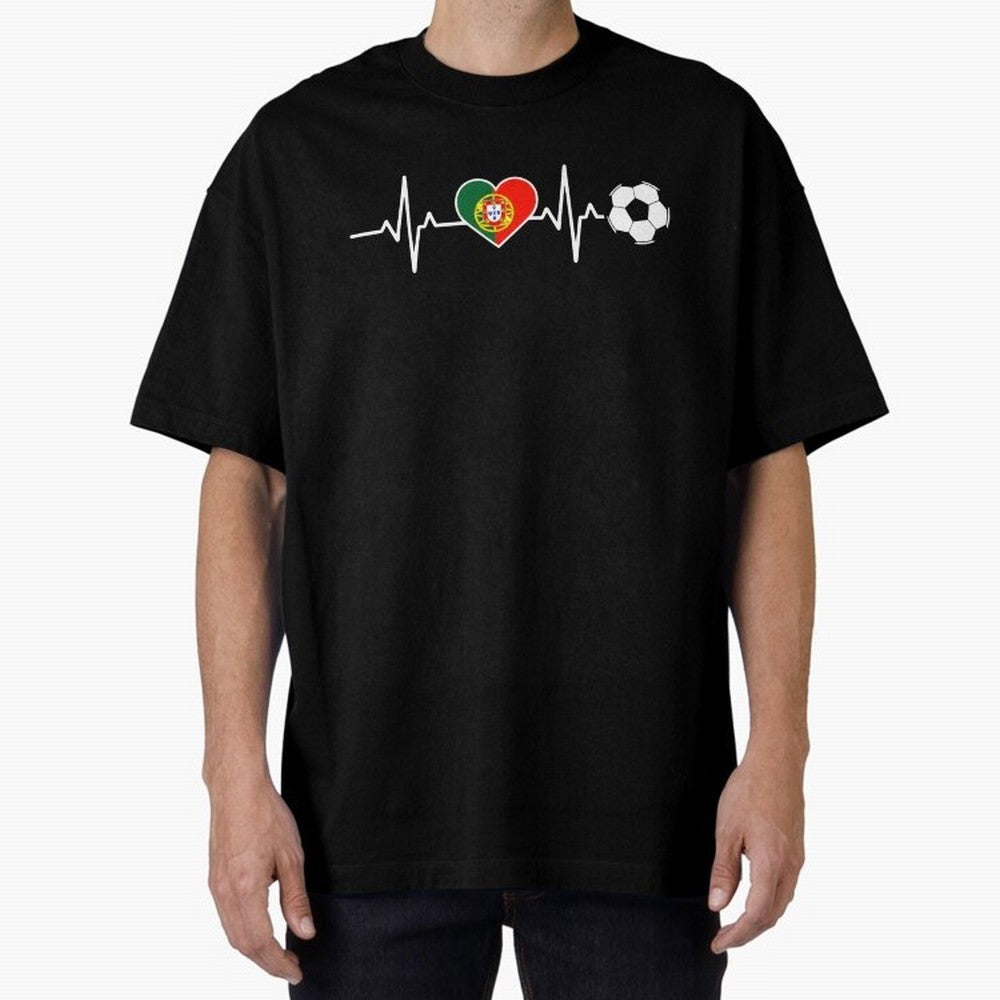 Portugal Football Heartbeat | Sele??o Das Quinas Soccer Fan Classic T-Shirt Carry the Colors and Pride of Global Football Passion for FIFA World Cup 2026 Group Stage, Centered on Haaland and Mbappe, England, France and Netherlands, Worldwide Fan