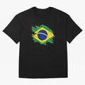 Brazil Flag Artistic Brush Stroke - Modern Flag Design T-Shirt Classic T-Shirt Bring Match Day Fire to the FIFA World Cup 2026 Group Stage Journey through Haaland Highlights, Brazil Pride, Soccer Culture, Superstar Moments, National Team Dreams and