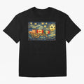 North America Soccer Starry Night Dreamy and Swirls Inspired from Van Gogh Classic T-Shirt Celebrate the FIFA World Cup 2026 Group Stage Journey through Cristiano Ronaldo Highlights, Argentina, France and Brazil Pride, Football Festival Excitement,