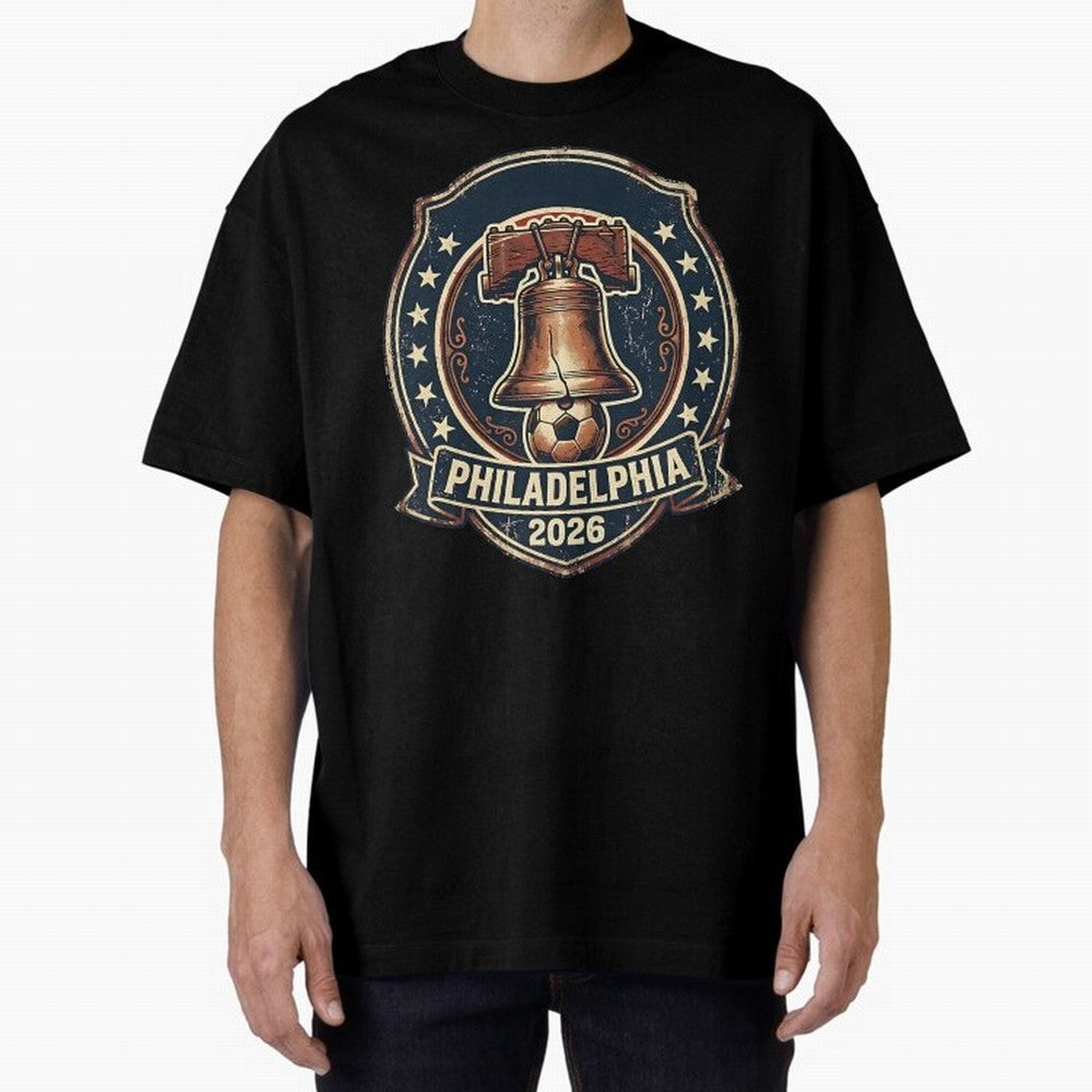Philadelphia 2026 World Cup Host City Vintage Football Badge ¡ª Liberty Bell Soccer Crest Classic T-Shirt Create FIFA World Cup 2026 USA Canada Mexico for Fans of Messi, Neymar and Mbappe and Netherlands, Bringing Vintage Soccer Flavor, Modern