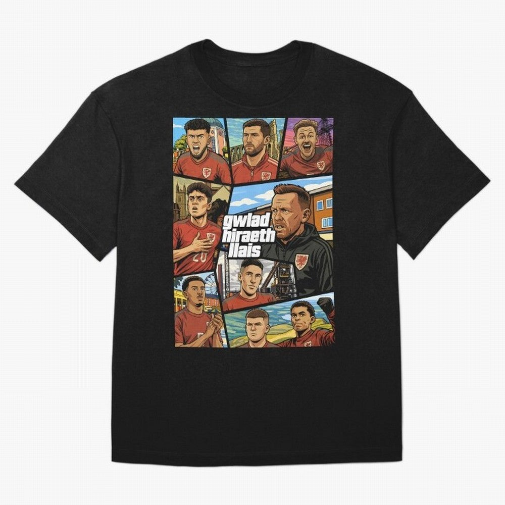GTA Cymru Classic T-Shirt Show Love for Legendary Goals in the FIFA World Cup 2026 Group Stage Journey through Neymar Highlights, France and Portugal Pride, Vintage Soccer Flavor, Modern Football Stars, National Flags and Final Night Emotion; Made