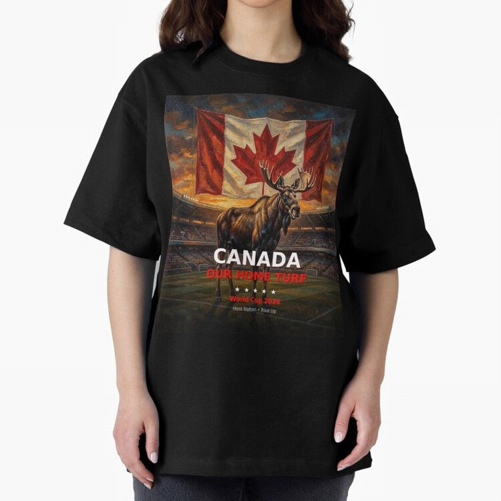 Canada Our Home Turf - World Cup 2026 Soccer Fan Tee Classic T-Shirt Show Match Day Excitement for FIFA World Cup 2026 Group Stage Spirit, Inspired by Brazil, Portugal and Argentina, Cristiano Ronaldo, Haaland and CR7, Championship Spirit, Famous
