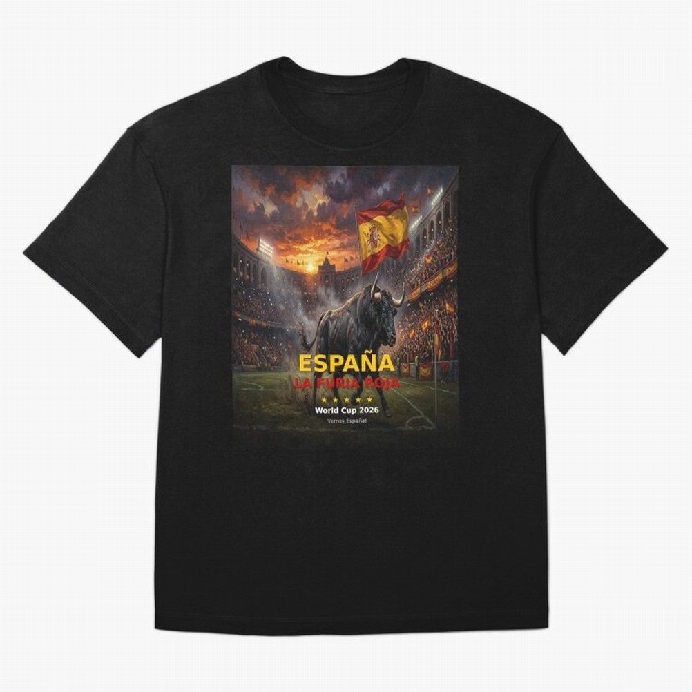 Espa?a La Furia Roja - World Cup 2026 Soccer Fan Tee Classic T-Shirt Share FIFA World Cup 2026 for Fans of Neymar and England, Bringing Global Supporter Spirit, Legendary Goals, National Colors and Tournament Celebration; Great for Supporters Who