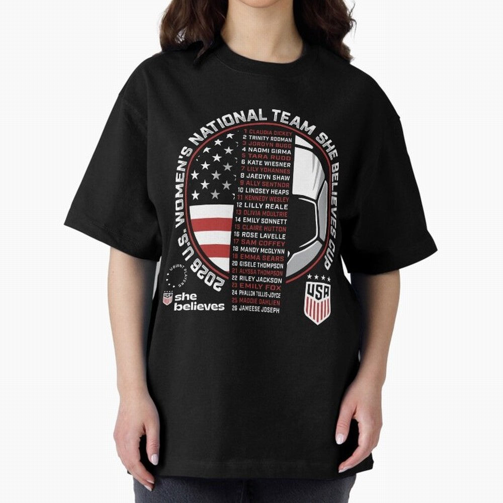 She Believes Cup Champions U.S. Women¡¯s National Soccer Team 2026 Classic T-Shirt Celebrate the Biggest Stage of FIFA World Cup 2026 Highlighting Neymar, Haaland and Cristiano Ronaldo, Netherlands Energy, Football History, Final Match Energy,
