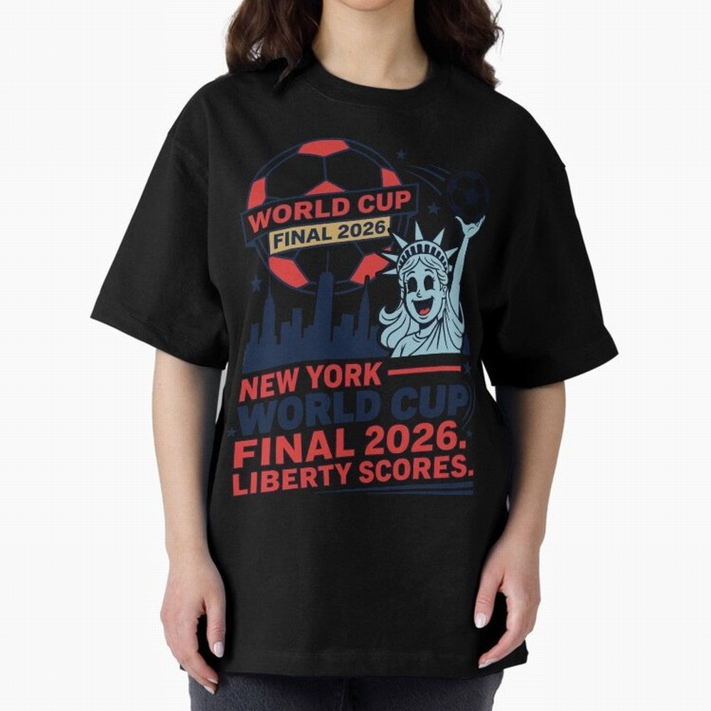 New York World Cup Final 2026 ¡ª Liberty Scores V1 Classic T-Shirt Turn Football Passion into FIFA World Cup 2026 USA Canada Mexico Celebrating Haaland and Mbappe, Netherlands Energy, Vintage Soccer Flavor, Modern Football Stars, National Flags and