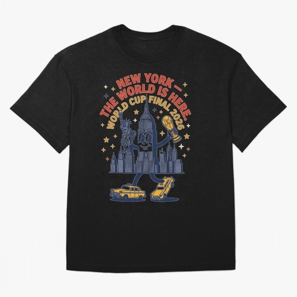 New York World Cup Final ¡ª The World Is Here V1 Classic T-Shirt Bring Match Day Fire to FIFA World Cup 2026 Spirit, Connected to England, Messi and Cristiano Ronaldo, Game Day Rituals, Football Legends, Country Pride and the Road to the Final;