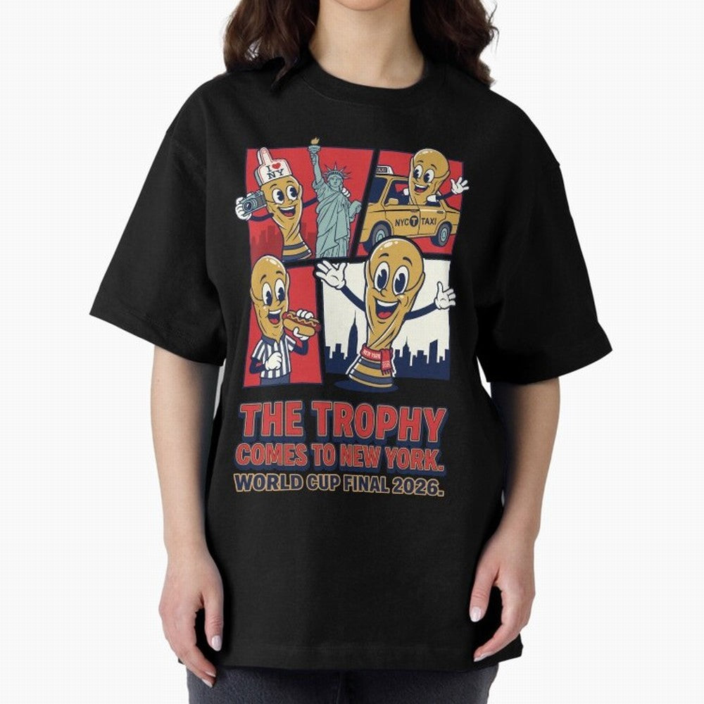 The Trophy Comes to New York ¡ª World Cup Final V1 Classic T-Shirt Represent Match Day Hype around FIFA World Cup 2026, Cristiano Ronaldo, Haaland and CR7, Netherlands, Football Passion, Legendary Performances, Festival Vibes and Supporter