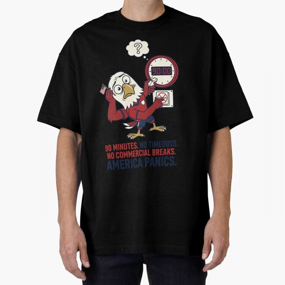 America Panics ¡ª No Timeouts No Commercials V1 Classic T-Shirt Embrace the FIFA World Cup 2026 USA Canada Mexico Journey through Haaland and Mbappe Highlights, England and Germany Pride, Fan Favorite Moments, National Team Passion, Big Match Drama