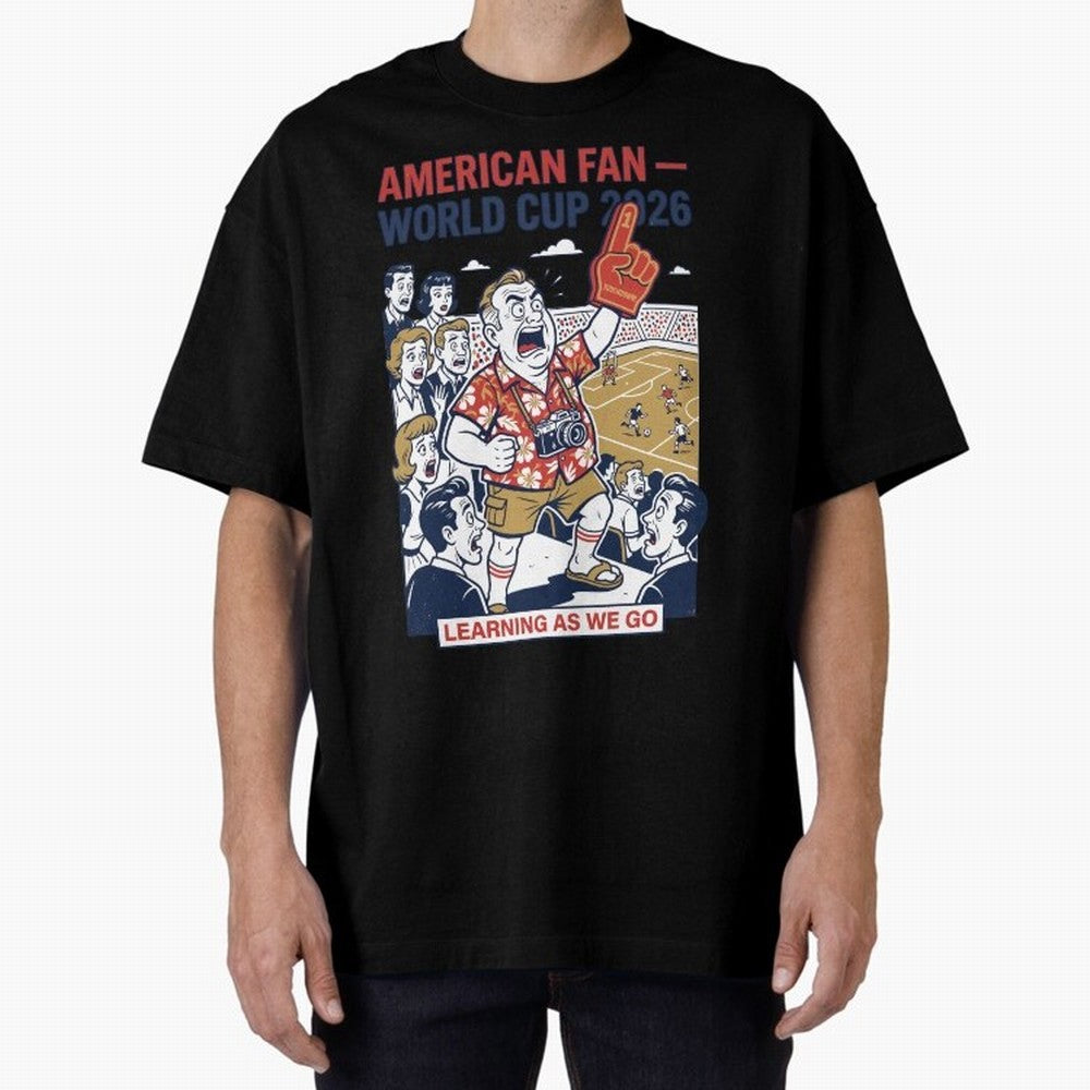 American Fan ¡ª World Cup 2026 ¡ª Learning as We Go V1 Classic T-Shirt Step into FIFA World Cup 2026 Group Stage Spirit, Highlighting Argentina and Brazil, Haaland, Championship Spirit, Famous Goals, Roaring Crowds and International Football Unity;