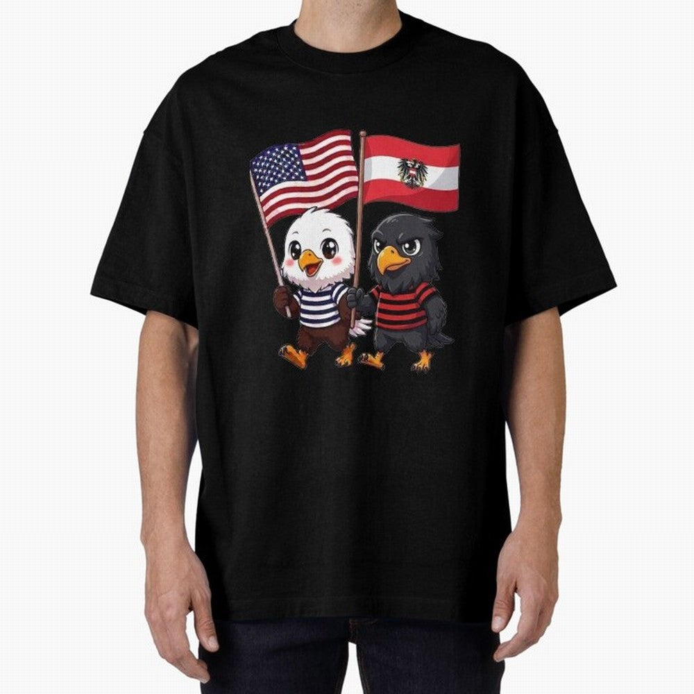 The American eagle and its friend, the Austrian eagle Classic T-Shirt Bring Legendary Rivalry Energy to FIFA World Cup 2026 Group Stage for Fans of Messi and Argentina, France and Brazil, Bringing Vintage Soccer Flavor, Modern Football Stars,