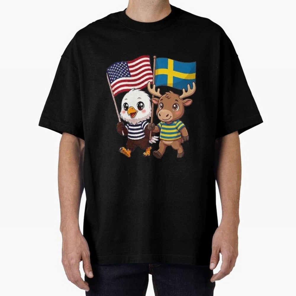 The American eagle and its friend, the Swedish elk Classic T-Shirt Join the Global Buzz around FIFA World Cup 2026 Spirit, with Germany, Messi, Match Day Excitement, Supporter Culture, Golden Goals and Global Football Passion; Made for Die Hard