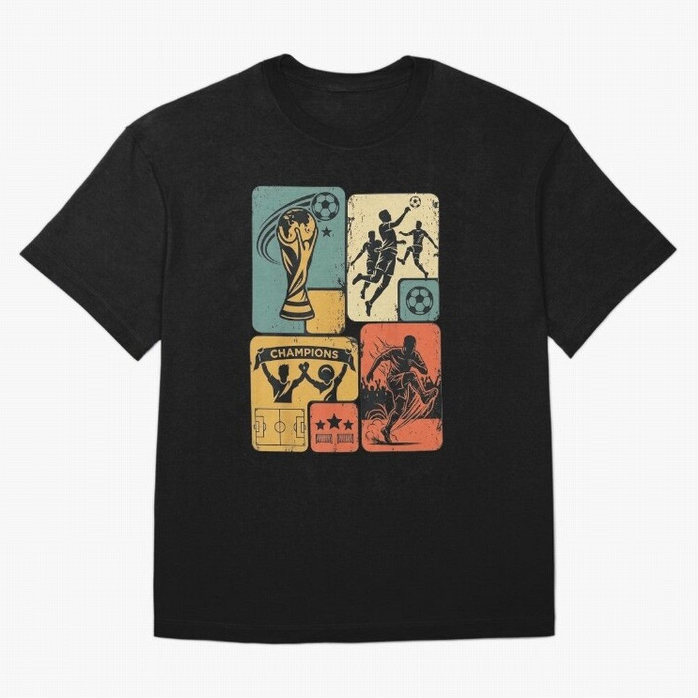 Retro World Cup 2026 Soccer Champion - Vintage Aesthetic Classic Football Shirt Design for Fans and Gift Classic T-Shirt Bring Champion Energy into FIFA World Cup 2026 USA Canada Mexico Highlighting Messi, CR7 and Mbappe, Argentina and Brazil