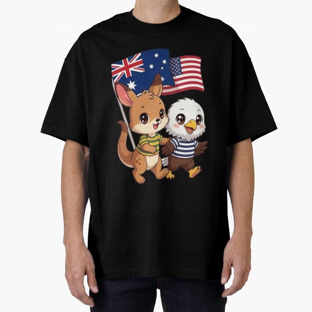 the Australian kangaroo and its friend the American eagle Classic T-Shirt Make Every Match About FIFA World Cup 2026 for Fans of Messi and Cristiano Ronaldo and France and Portugal, Bringing Stadium Memories, Football Loyalty, International Chants