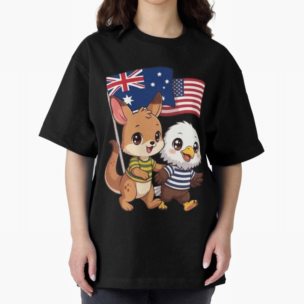the Australian kangaroo and its friend the American eagle Classic T-Shirt Make Every Match About FIFA World Cup 2026 for Fans of Messi and Cristiano Ronaldo and France and Portugal, Bringing Stadium Memories, Football Loyalty, International Chants
