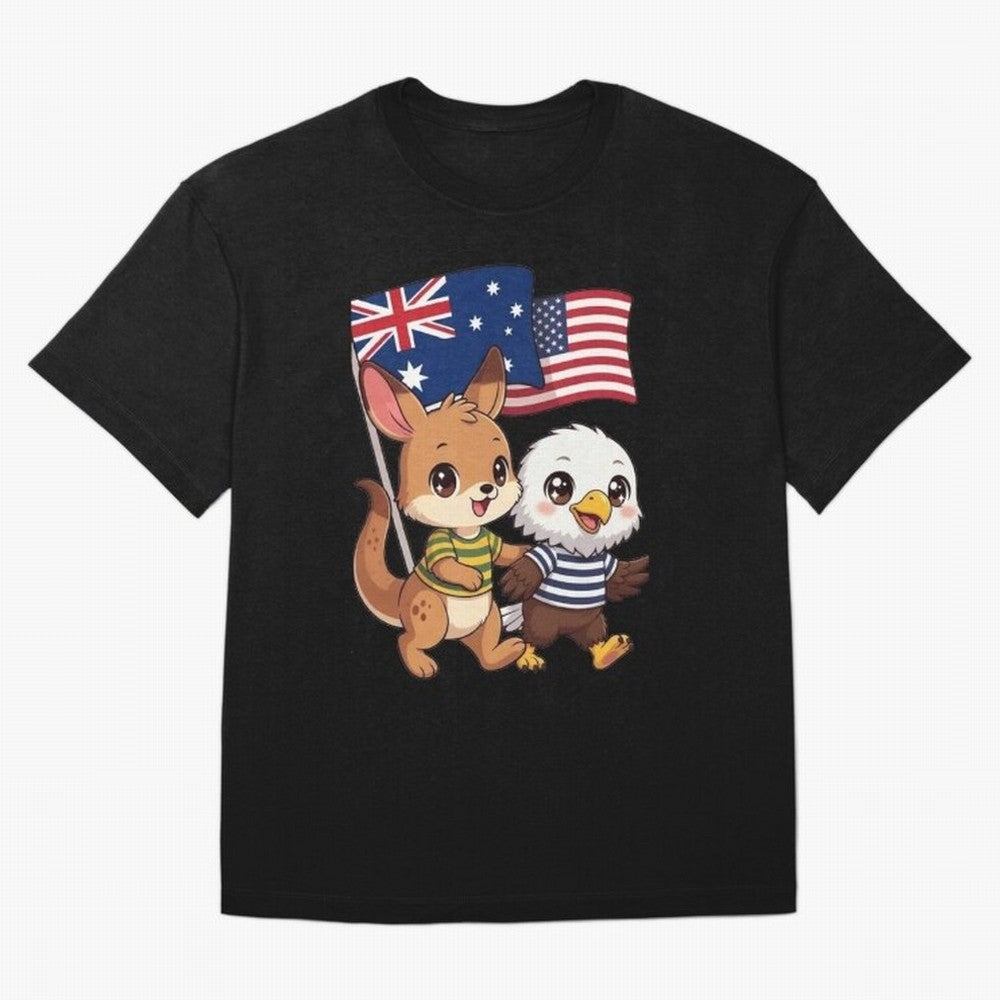 the Australian kangaroo and its friend the American eagle Classic T-Shirt Make Every Match About FIFA World Cup 2026 for Fans of Messi and Cristiano Ronaldo and France and Portugal, Bringing Stadium Memories, Football Loyalty, International Chants