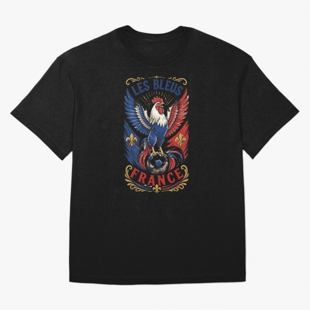 France Soccer Rooster - Les Bleus Vintage Patriotic Football Fan T-Shirt Classic T-Shirt Bring Legendary Rivalry Energy to Global Football Passion for FIFA World Cup 2026 Group Stage, Capturing Cristiano Ronaldo, Haaland and CR7, Argentina, France