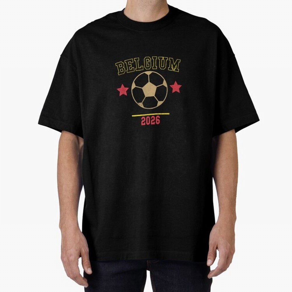 Belgium ¡ª Vintage Soccer Tee Classic T-Shirt Enjoy FIFA World Cup 2026 Group Stage Celebrating CR7, England, France and Netherlands Energy, Global Supporter Spirit, Legendary Goals, National Colors and Tournament Celebration; Perfect for Fans,