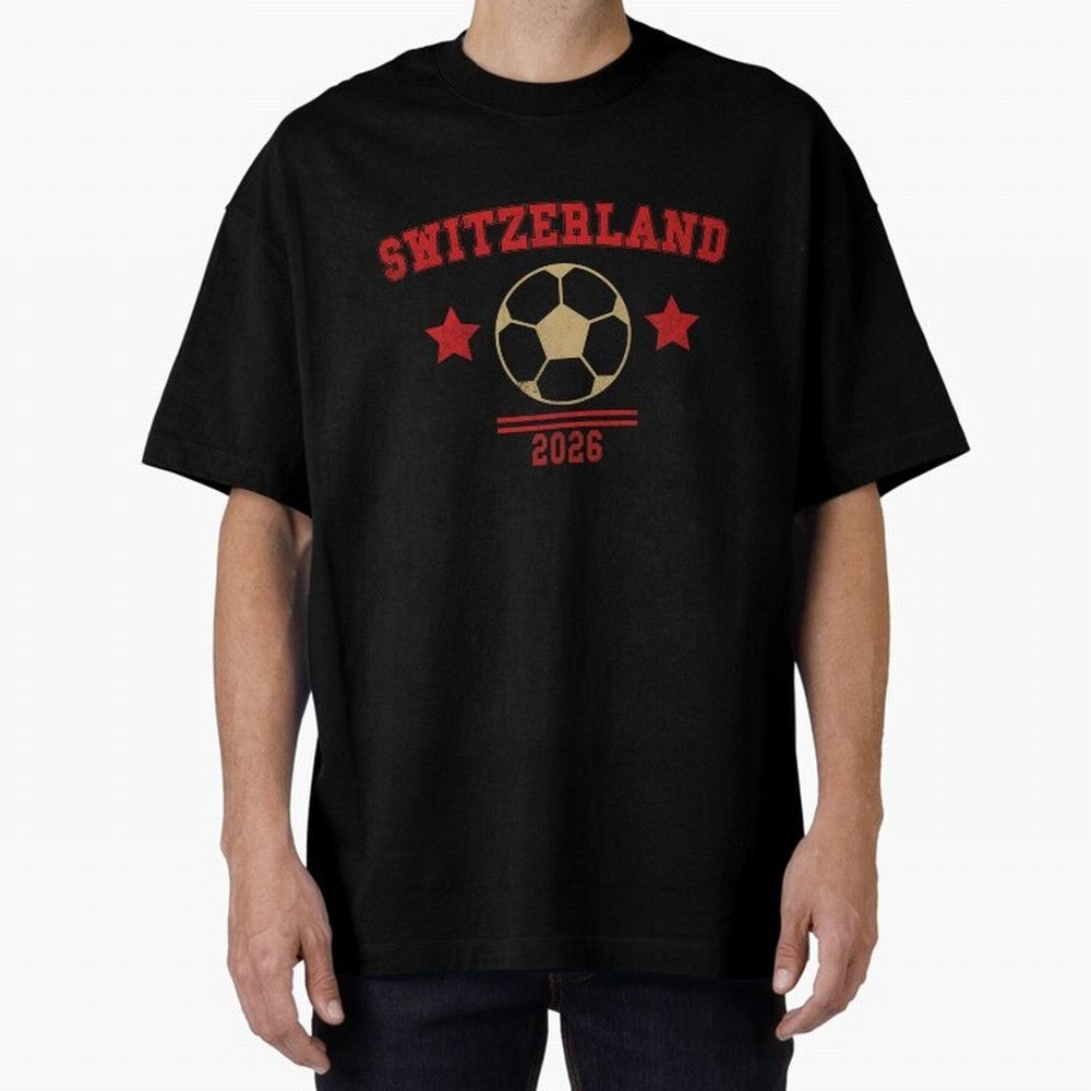 Switzerland ¡ª Vintage Soccer Tee Classic T-Shirt Represent Football Lovers during FIFA World Cup 2026 Spirit, Celebrating Brazil, Portugal and Argentina, CR7, Football History, Final Match Energy, Crowd Noise and Once in a Lifetime Moments; Built