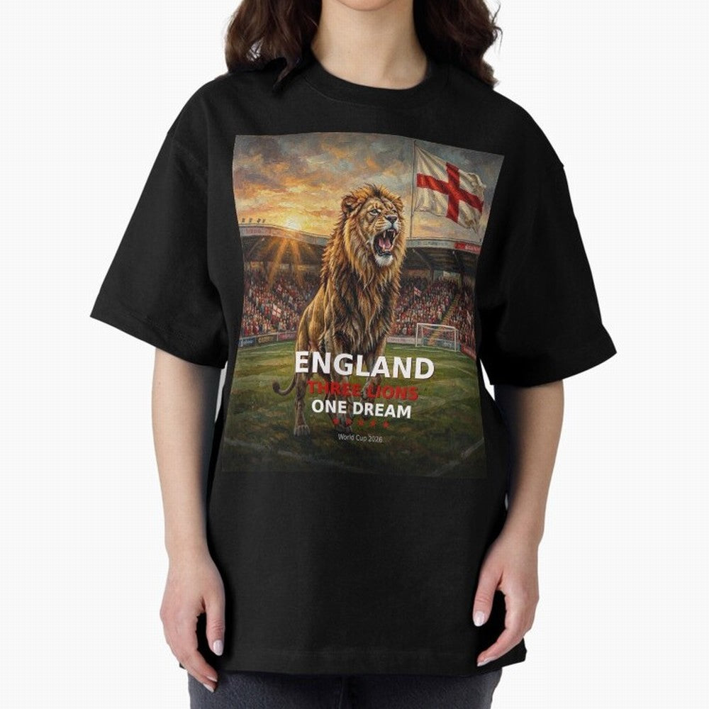 England Three Lions One Dream - World Cup 2026 Soccer Fan Tee Classic T-Shirt Celebrate Global Passion for Match Day Hype around FIFA World Cup 2026 Group Stage, CR7, England, Championship Spirit, Famous Goals, Roaring Crowds and International