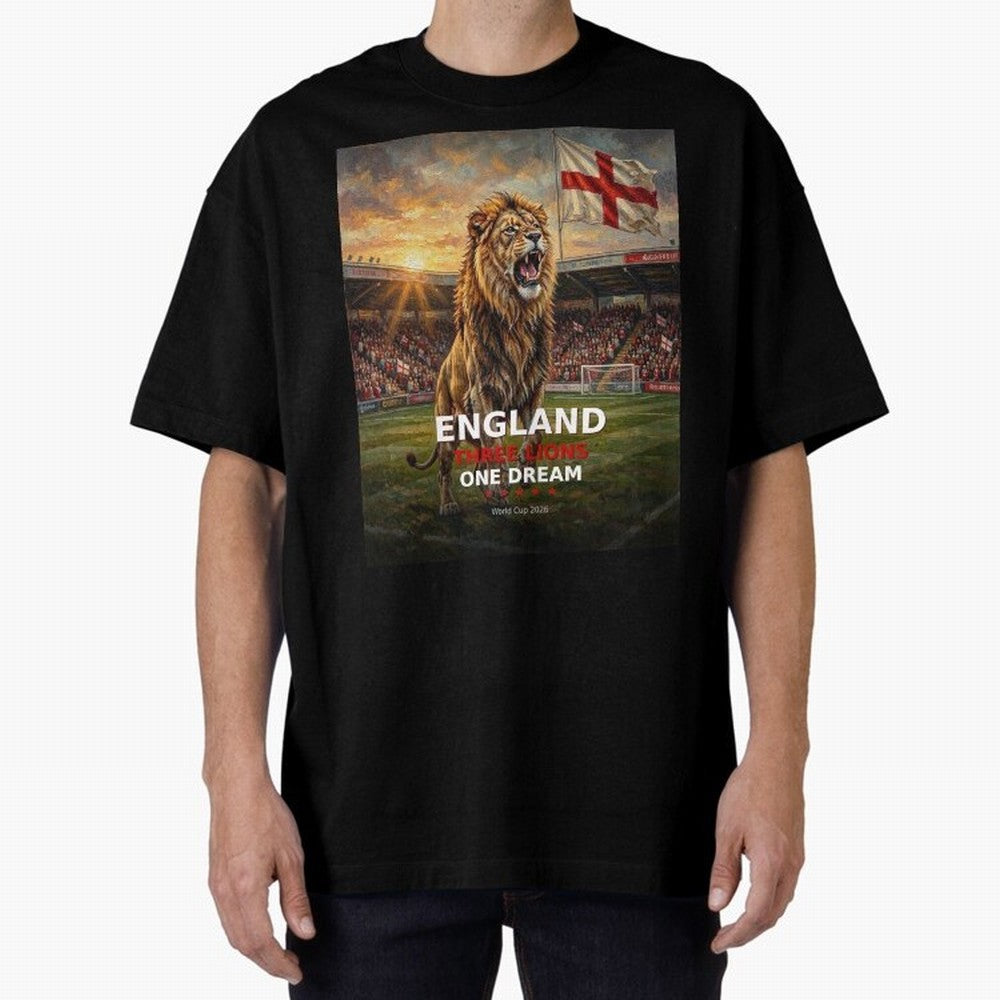 England Three Lions One Dream - World Cup 2026 Soccer Fan Tee Classic T-Shirt Celebrate Global Passion for Match Day Hype around FIFA World Cup 2026 Group Stage, CR7, England, Championship Spirit, Famous Goals, Roaring Crowds and International