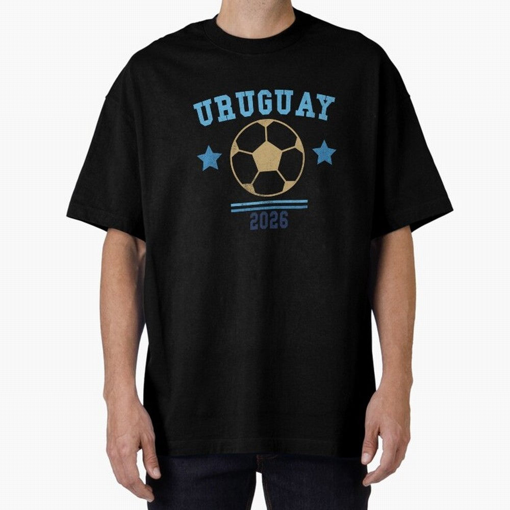 Uruguay 2026 ¡ª Vintage Soccer Tee Classic T-Shirt Get Ready for the FIFA World Cup 2026 USA Canada Mexico Journey through Mbappe and Neymar Highlights, Argentina Pride, Vintage Soccer Flavor, Modern Football Stars, National Flags and Final Night