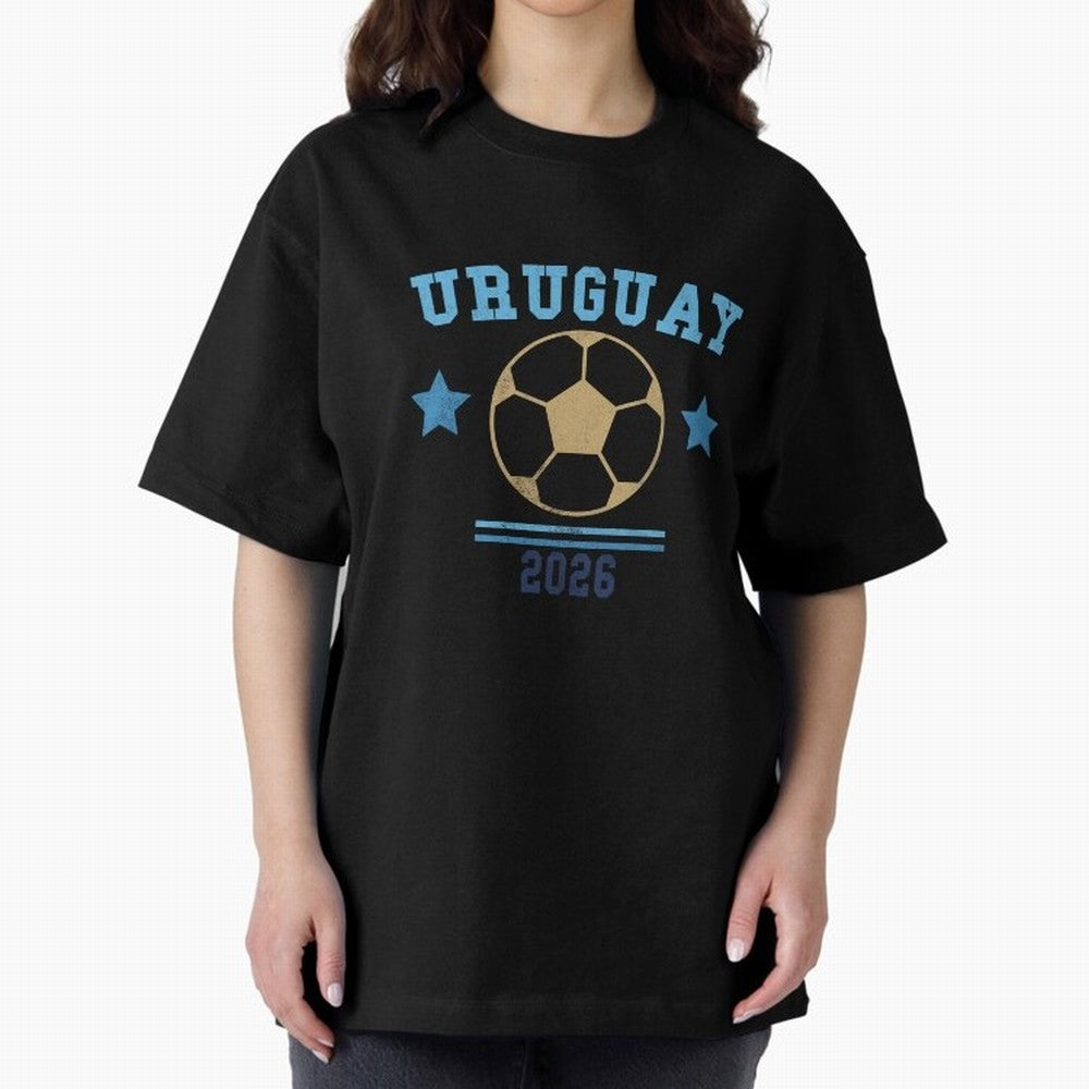 Uruguay 2026 ¡ª Vintage Soccer Tee Classic T-Shirt Get Ready for the FIFA World Cup 2026 USA Canada Mexico Journey through Mbappe and Neymar Highlights, Argentina Pride, Vintage Soccer Flavor, Modern Football Stars, National Flags and Final Night