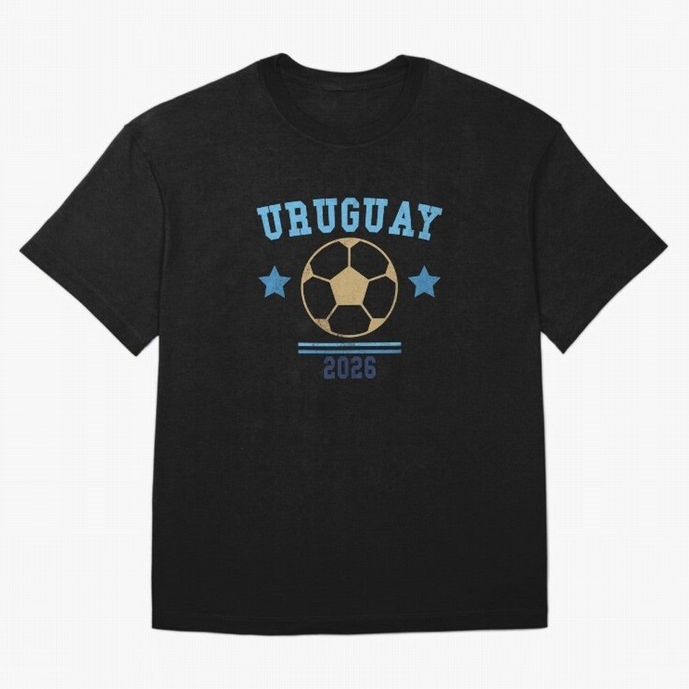 Uruguay 2026 ¡ª Vintage Soccer Tee Classic T-Shirt Get Ready for the FIFA World Cup 2026 USA Canada Mexico Journey through Mbappe and Neymar Highlights, Argentina Pride, Vintage Soccer Flavor, Modern Football Stars, National Flags and Final Night