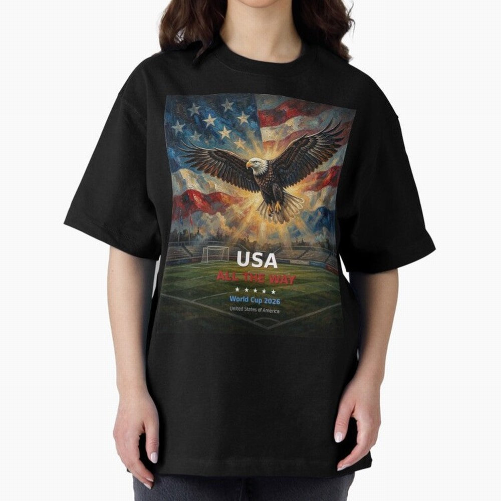 USA All The Way - American Eagle Soccer World Cup 2026 Tee Classic T-Shirt Celebrate Football Heritage in the FIFA World Cup 2026 Journey through Mbappe Highlights, Portugal Pride, Global Supporter Spirit, Legendary Goals, National Colors and