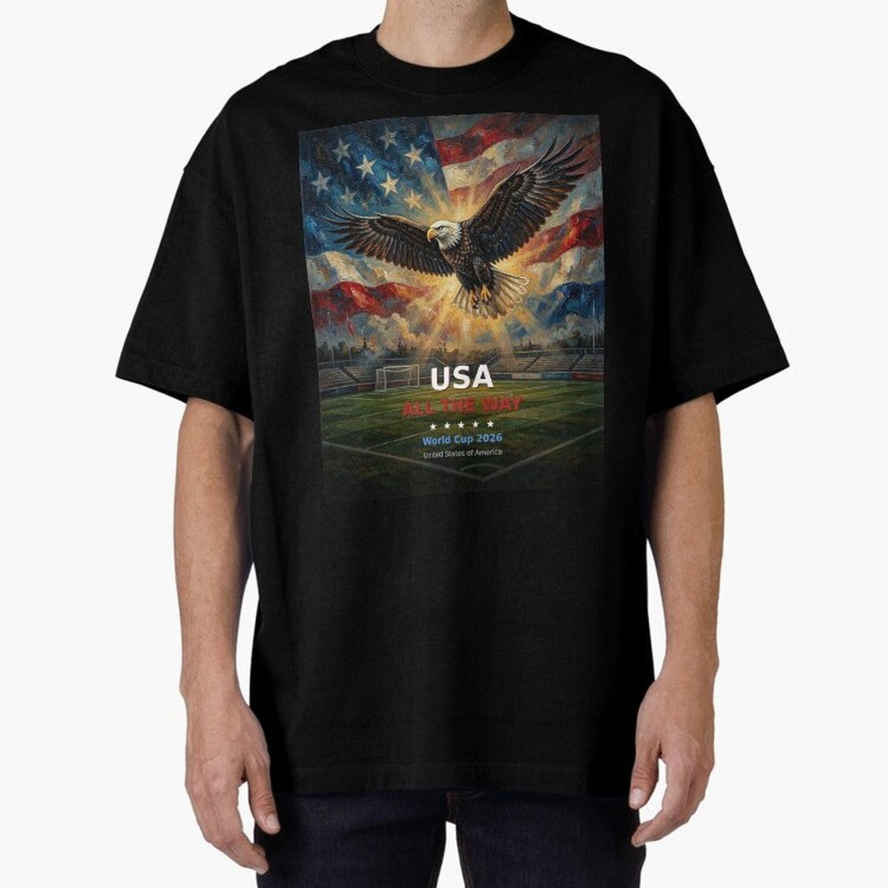 USA All The Way - American Eagle Soccer World Cup 2026 Tee Classic T-Shirt Celebrate Football Heritage in the FIFA World Cup 2026 Journey through Mbappe Highlights, Portugal Pride, Global Supporter Spirit, Legendary Goals, National Colors and
