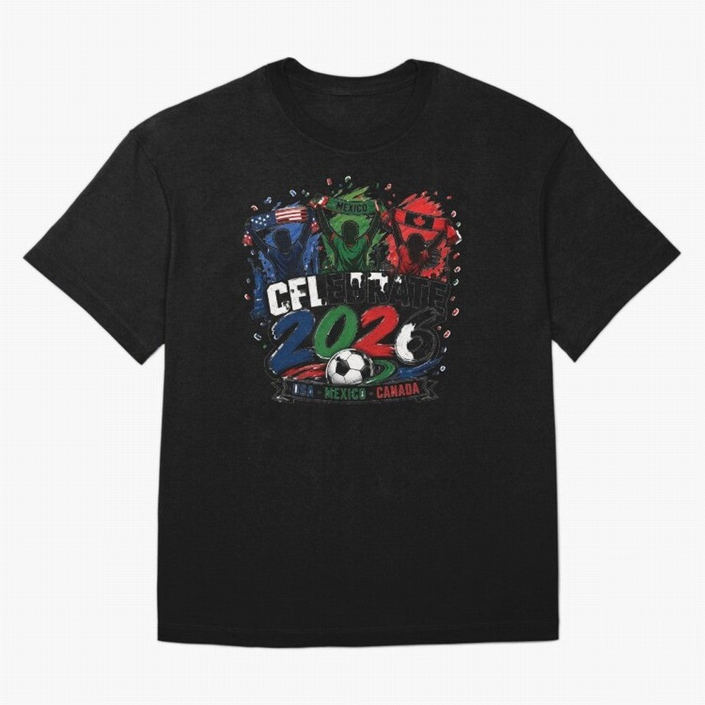 Celebrate 2026 USA Mexico Canada Soccer Fans Classic T-Shirt Back the Journey through Match Day Hype around FIFA World Cup 2026, Mbappe and Neymar, Spain, Retro Football Energy, Iconic Rivalries, Trophy Chase Drama and Stadium Atmosphere; Made for