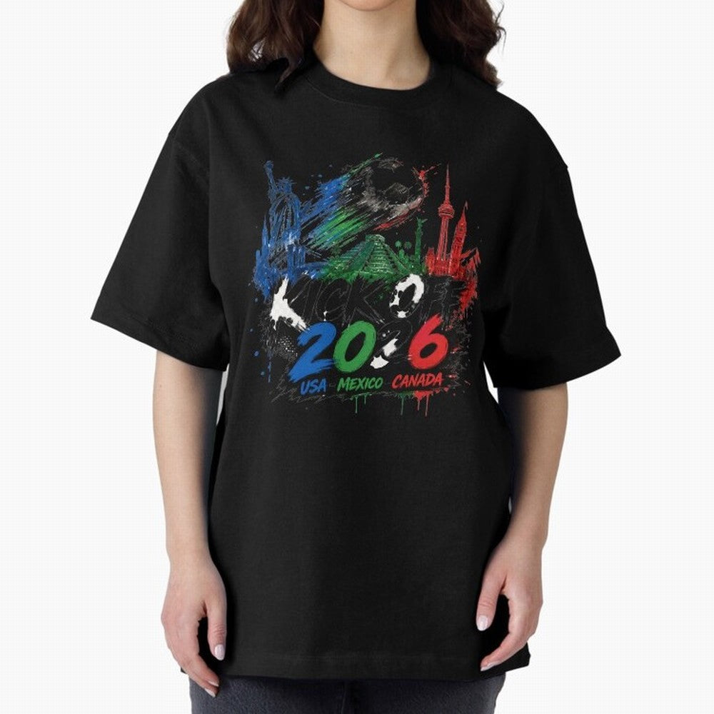 Kick Off 2026 USA Mexico Canada Soccer Graphic Classic T-Shirt Fuel Your Fan Pride for the FIFA World Cup 2026 USA Canada Mexico Journey through Messi, Neymar and Mbappe Highlights, Brazil, Portugal and Argentina Pride, Football Passion, Legendary