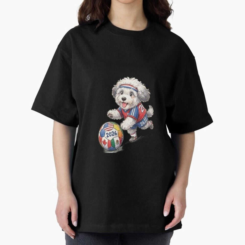 Cute Sheepdog Soccer Star - 2026 World Cup Fluffy Puppy Classic T-Shirt Build FIFA World Cup 2026 USA Canada Mexico for Fans of Neymar, Haaland and Cristiano Ronaldo and Portugal, Spain and Germany, Bringing Championship Spirit, Famous Goals,