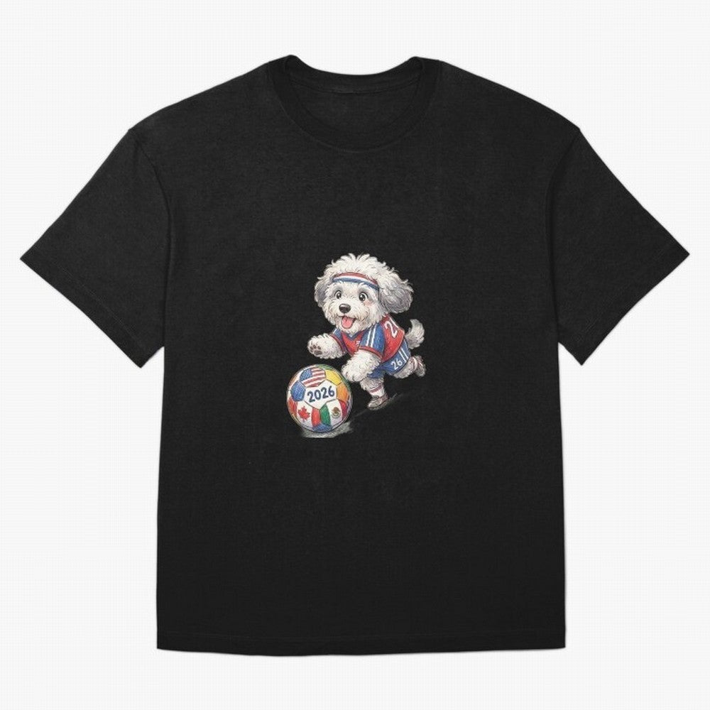 Cute Sheepdog Soccer Star - 2026 World Cup Fluffy Puppy Classic T-Shirt Build FIFA World Cup 2026 USA Canada Mexico for Fans of Neymar, Haaland and Cristiano Ronaldo and Portugal, Spain and Germany, Bringing Championship Spirit, Famous Goals,