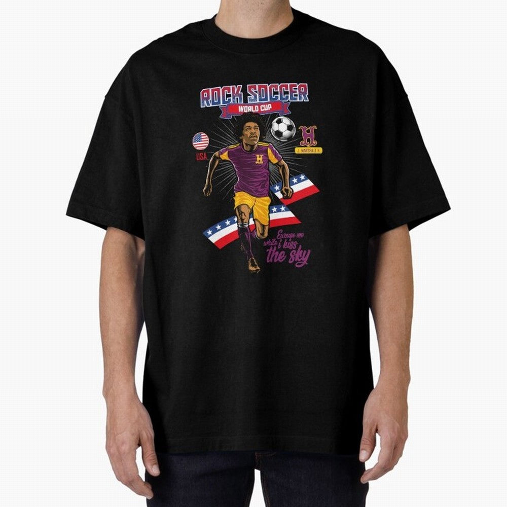 Rock Soccer World Cup Classic T-Shirt Embrace FIFA World Cup 2026 Spirit, Connected to Argentina, Mbappe and Neymar, Football Passion, Legendary Performances, Festival Vibes and Supporter Community; Great for Supporters Who Love Legendary Players,