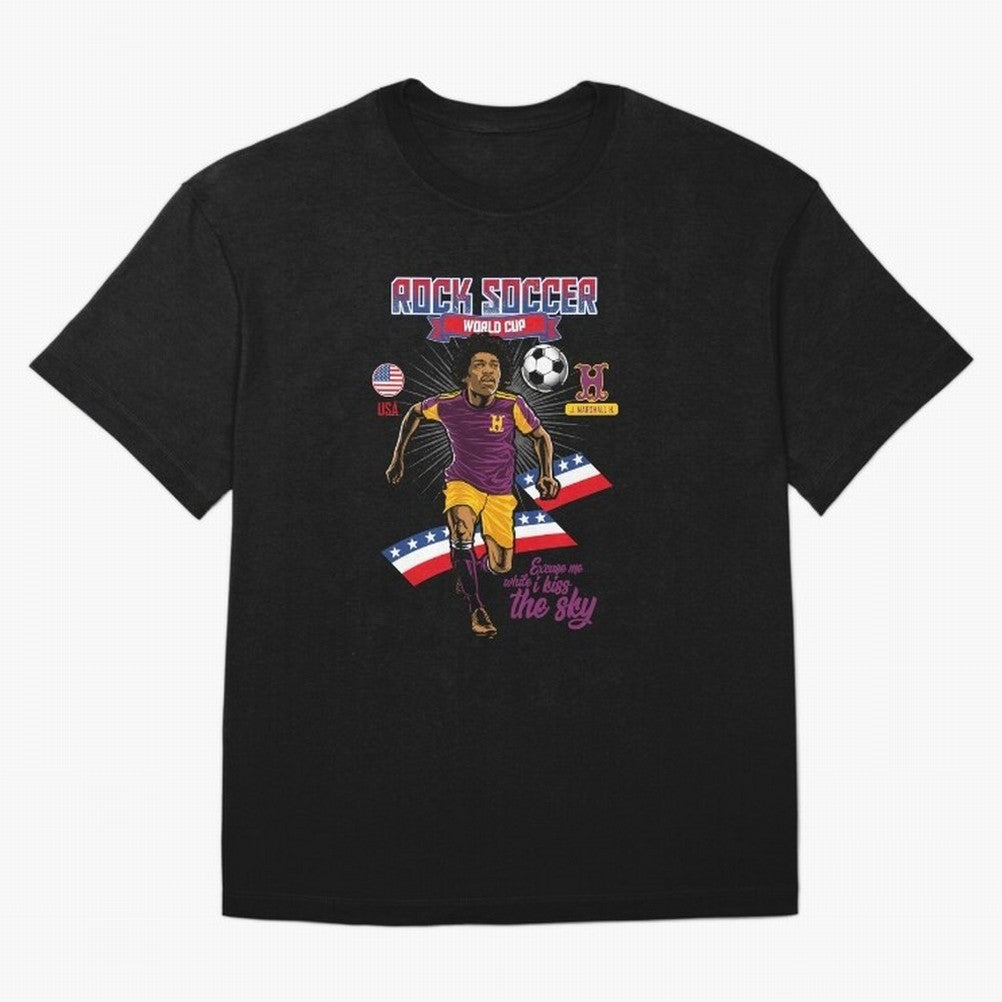 Rock Soccer World Cup Classic T-Shirt Embrace FIFA World Cup 2026 Spirit, Connected to Argentina, Mbappe and Neymar, Football Passion, Legendary Performances, Festival Vibes and Supporter Community; Great for Supporters Who Love Legendary Players,