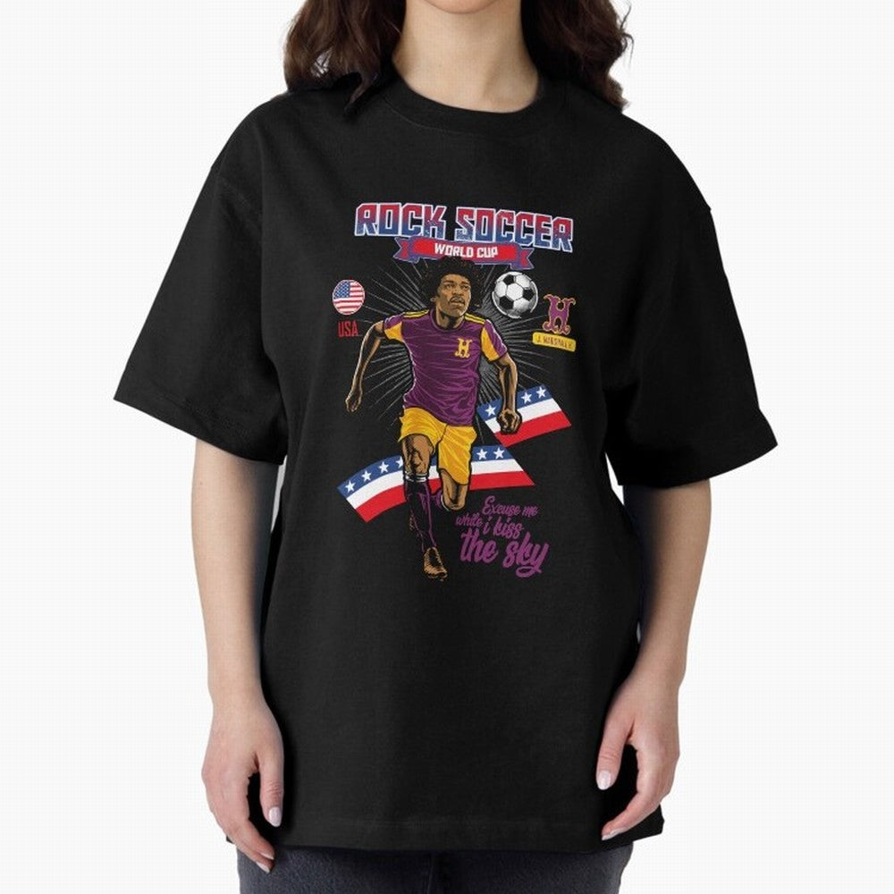 Rock Soccer World Cup Classic T-Shirt Embrace FIFA World Cup 2026 Spirit, Connected to Argentina, Mbappe and Neymar, Football Passion, Legendary Performances, Festival Vibes and Supporter Community; Great for Supporters Who Love Legendary Players,